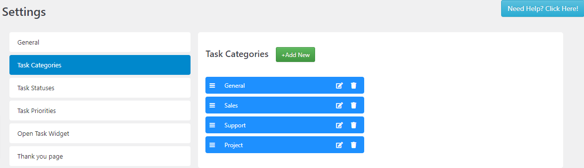 SC Task Categories