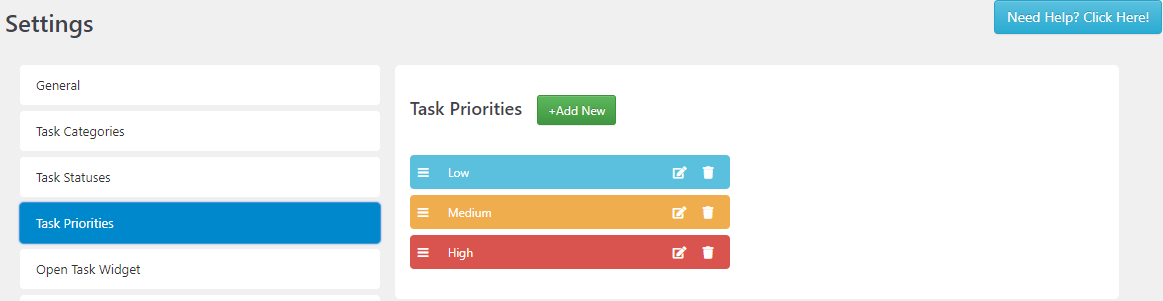 SC Task Priorities