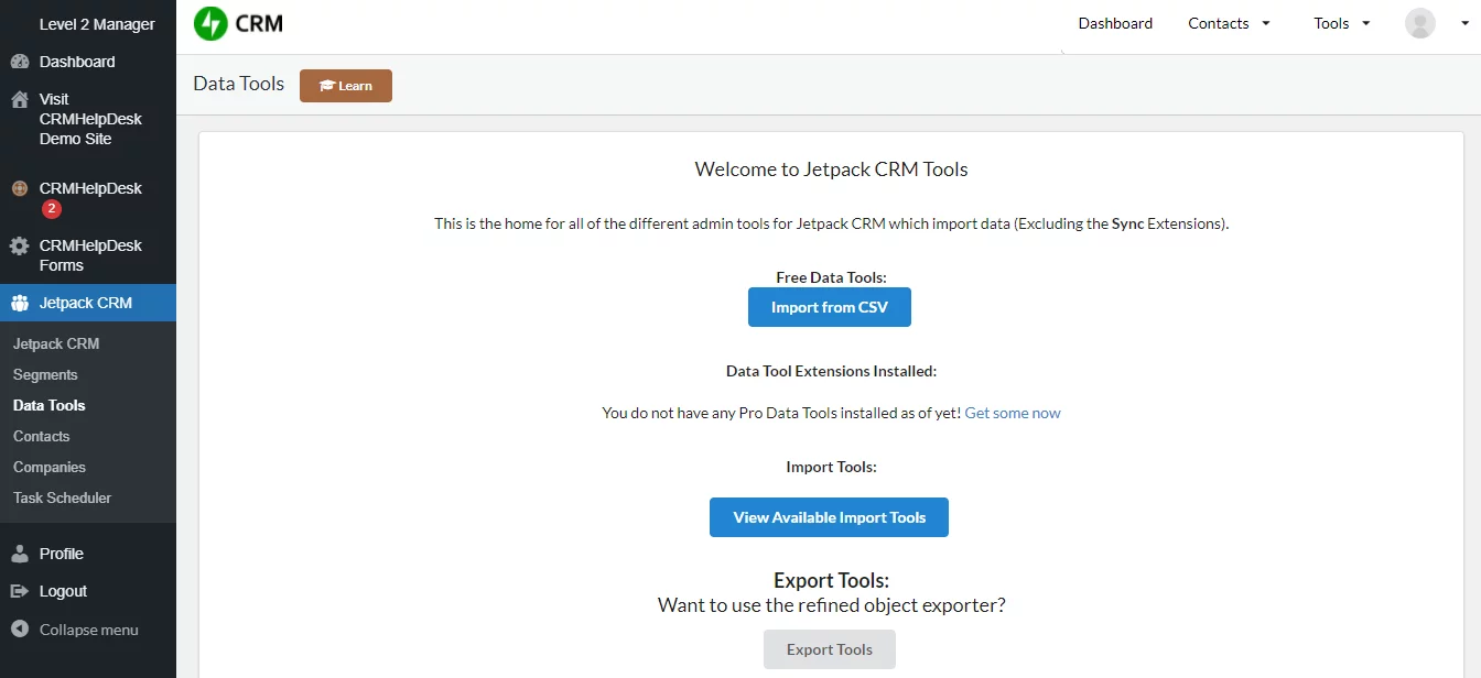 CRM Data Tools